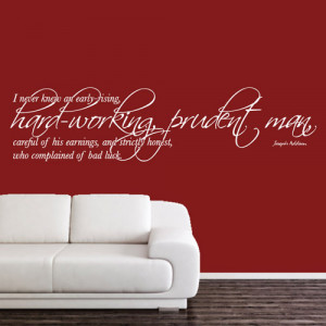 Details about 0152 - Hard Working Prudent Man - Quote - Vinyl Wall Art ...