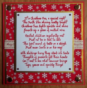 christmas eve poem stamp by visible image stamps