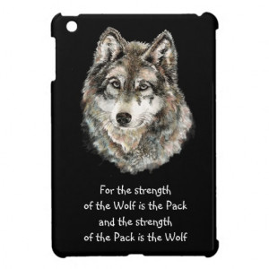 watercolor_wolf_pack_family_quote_animal_ipad_mini_case ...