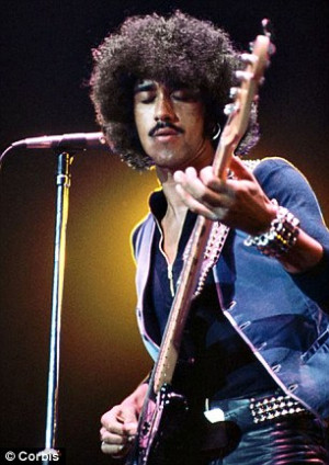 Phil Lynott of Thin Lizzy on Stage
