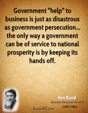 ... government persecution... the only way a government can be of service