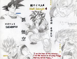 Son Goku Transformations by Dragonfly224