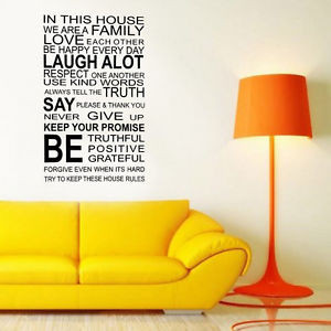 Pleasant-Cordial-Family-Quote-Manuals-Guide-Wall-Sticker-Decal-Art ...