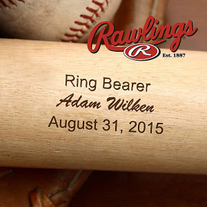 2887 - Wedding Party Rawlings® Engraved Baseball Bat - Close Up