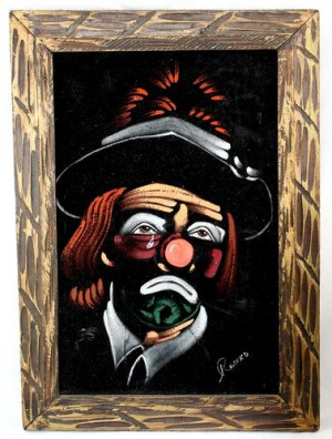 Go Back > Gallery For > Sad Clown Painting On Velvet