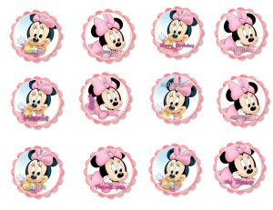 Images Baby Minnie Mouse Birthday Shower Cupcake