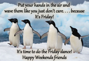 ... don't care.... because It's Friday ! It's time to do the Friday dance