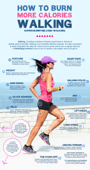 ... walking infographic jpg description how to burn more calories walking