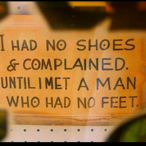 Complain not...