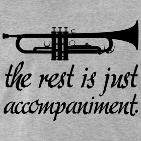 Design ~ Trumpet Music Band T-shirt (funny trumpet)