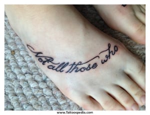 Foot Tattoos Quotes for Women