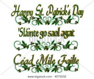 St Patricks Day Borders Gaelic