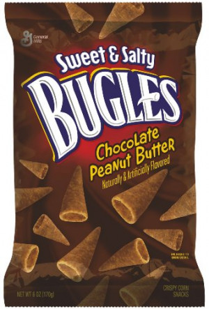 Bugles Crispy Corn Snacks, Sweet and Salty, Chocolate Peanut Butter, 6 ...