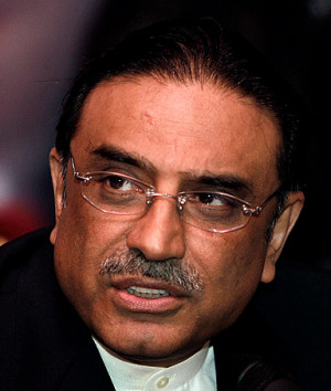 Asif Ali Zardari, the widower of slain opposition leader Benazir ...
