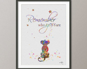 The Lion King Simba Quote 3 Waterco lor Art Print Wall Art Home Decor ...