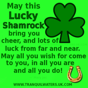 The Lucky Shamrock, lucky feather and other images here have been ...