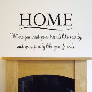 Living Room Wall Art Quotes: HOME' Wall quote sticker for bedroom ...