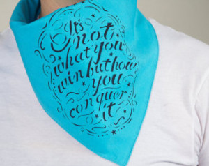 Airbrushed Motivational Quote Rolle r Derby Bandana ...