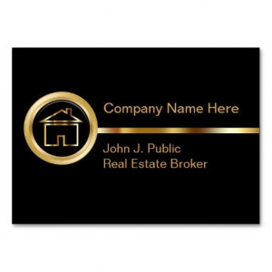 Luxury Black Gold Upscale Real Estate Business Card Quotes