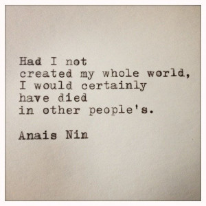 anais nin quote made on typewriter and framed $ 12 00 via etsy