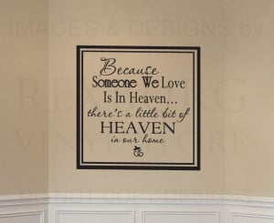 Wall-Art-Decal-Sticker-Quote-Vinyl-Someone-We-Love-is-in-Heaven-Family ...