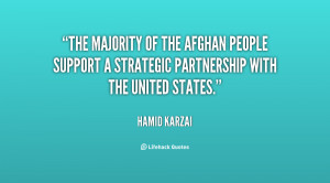 The majority of the Afghan people support a strategic partnership with ...