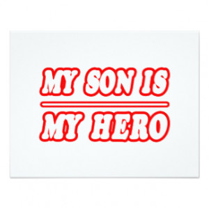 My Son Is My Hero Custom Announcement