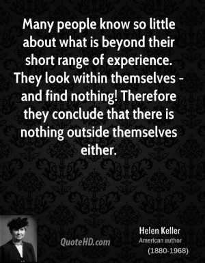 Helen Keller Experience Quotes