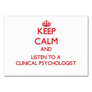 Keep Calm and Listen to a Clinical Psychologist Business Card. This ...