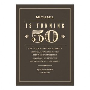 50th Birthday Invitations for Men from Zazzle.com
