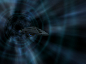 Voyager using Quantum slipstream drive . (