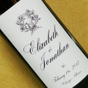 Custom Wine Labels - Personalized Wedding Wine Bottle Labels, Elegant ...