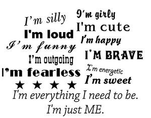 Details about I'm just me girl inspirational brave quote wall vinyl ...