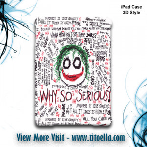 The Dark Knight Joker Quotes iPad Case Back Cover for ipad Mini, iPad ...