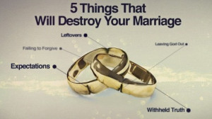 ... that will destroy your marriage {in order of the series} are