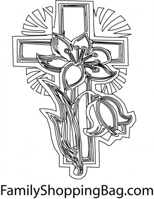 ... christian cross styled easter easter religious coloring pages cross