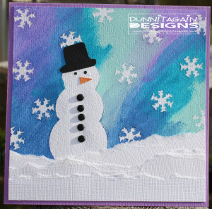 Snowman - painted card