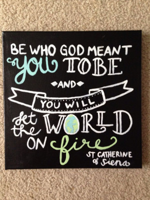 St Catherine of Siena quote canvas