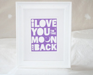 love you to the moon and back baby nursery by rawartletterpress
