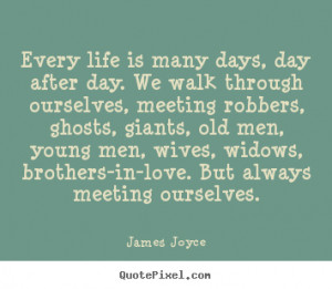 James Joyce picture quotes - Every life is many days, day after day ...