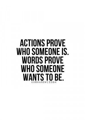 Actions and words