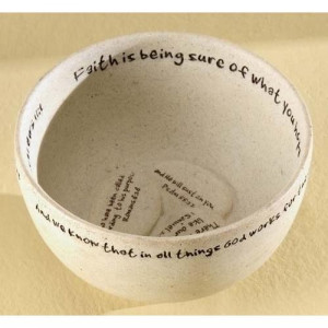 ... of 2 Faithstones Religious Prayer Vessel Bowls with Biblical Quotes