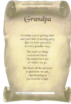 Grandfather Grandfather Poem
