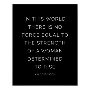 Strength Woman Inspirational Quote Posters Black