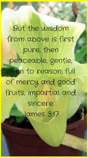 James 3:17 Christian faith Bible verse. Spiritual inspiration and ...