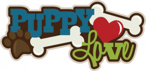 Puppy Love SVG scrapbook title