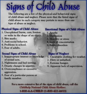 Signs of Child abuse