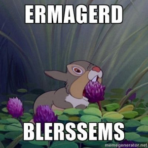 Thumper Eats Blossoms - ERMAGERD BLERSSEMS