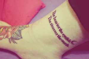 quotes tattoos on tattoo placement ankle quote tattoos quote ankle ...