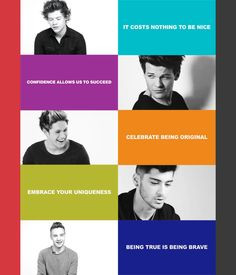 Anti-bullying - One Direction! It costs nothing to be nice! ♥ More